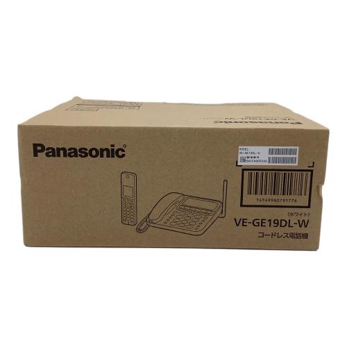 Panasonic (パナソニック) 子機付電話機 VE-GE19DL-W 2024年製