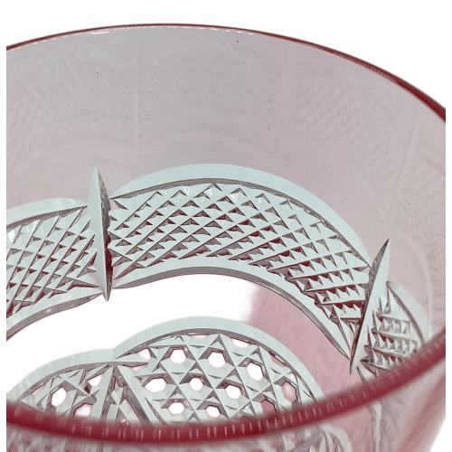 KAGAMI (カガミ) 江戸切子ペアタンブラー 魚子に六角籠目紋