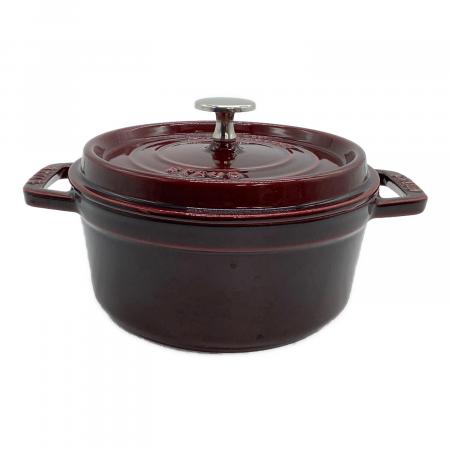 STAUB ストウブ 両手鍋 26m スチーマセット グレナディンレッド Staub (ストウブ) 両手鍋 18cm グレナティンレッド ココットラウンド