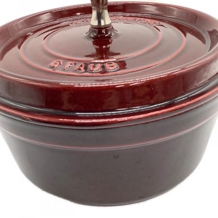 Staub (ストウブ) 両手鍋 18cm グレナティンレッド ココットラウンド
