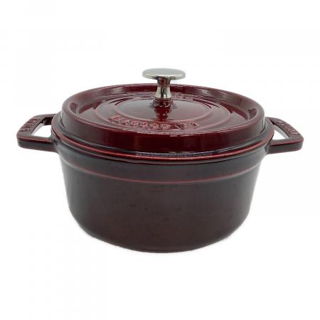 Staub (ストウブ) 両手鍋 18cm グレナティンレッド ココットラウンド