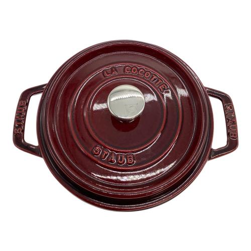 Staub (ストウブ) 両手鍋 18cm グレナティンレッド ココットラウンド