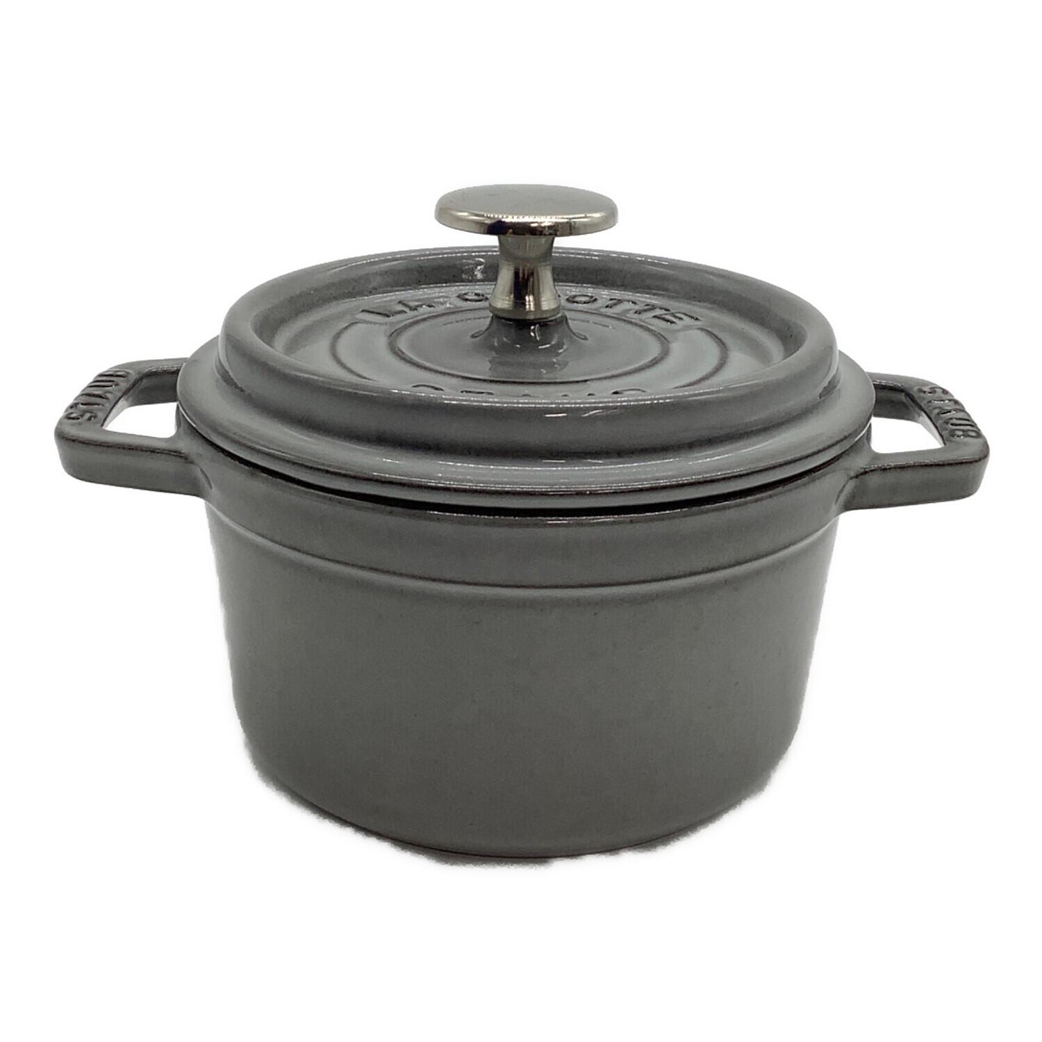 STAUB 両手鍋 グレー 22cm Staub (ストウブ) 両手鍋 グレー 20cm/Wa-NABE 20cm（カンパーニュ