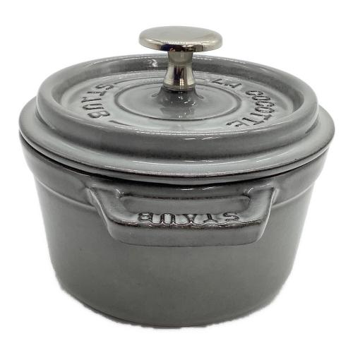 Staub (ストウブ) 両手鍋 グレー ココットロンド｜トレファクONLINE