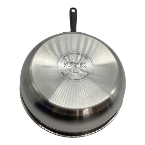 MEYER (マイヤー) フライパン SIZE 20cm・24cm シルバー×ブラック Just Fit Pan
