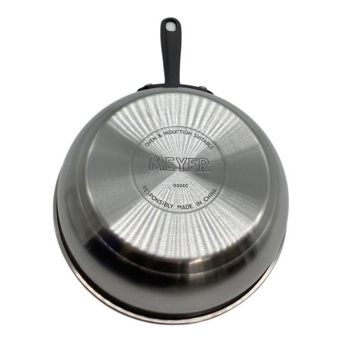 MEYER (マイヤー) フライパン SIZE 20cm・24cm シルバー×ブラック Just Fit Pan