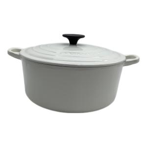 LE CREUSET (ルクルーゼ) 両手鍋 SIZE 24cm ホワイト ココット・ロンド