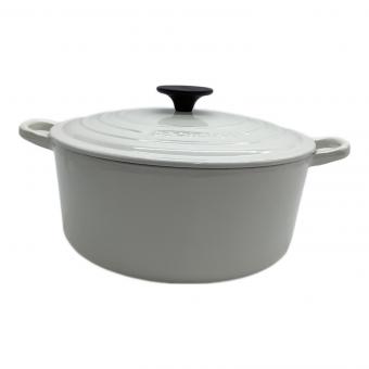 LE CREUSET (ルクルーゼ) 両手鍋 SIZE 24cm ホワイト ココット・ロンド
