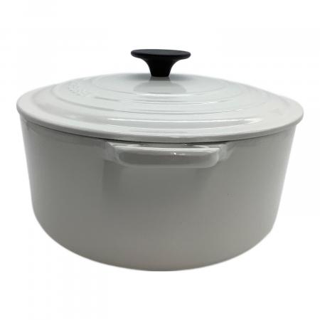 LE CREUSET (ルクルーゼ) 両手鍋 SIZE 24cm ホワイト ココット・ロンド