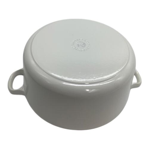 LE CREUSET (ルクルーゼ) 両手鍋 SIZE 24cm ホワイト ココット・ロンド