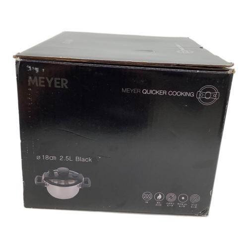 MEYER (マイヤー) 両手鍋 2.5L クイッカークッキング ブラック 18cm
