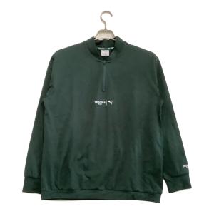 PUMA (プーマ) バックプリント 1/4ジップ ジャケット ゴルフウェア(トップス) 638366 メンズ SIZE M グリーン