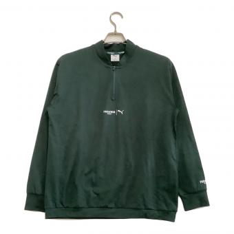 PUMA (プーマ) バックプリント 1/4ジップ ジャケット ゴルフウェア(トップス) 638366 メンズ SIZE M グリーン