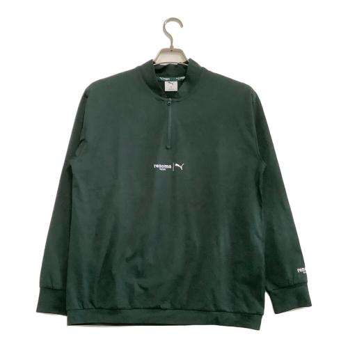 PUMA (プーマ) バックプリント 1/4ジップ ジャケット ゴルフウェア(トップス) 638366 メンズ SIZE M グリーン