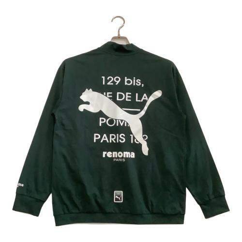 PUMA (プーマ) バックプリント 1/4ジップ ジャケット ゴルフウェア(トップス) 638366 メンズ SIZE M グリーン