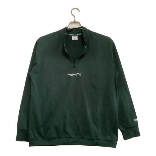 PUMA (プーマ) バックプリント 1/4ジップ ジャケット ゴルフウェア(トップス) 638366 メンズ SIZE M グリーン