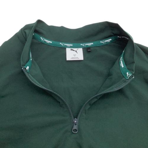 PUMA (プーマ) バックプリント 1/4ジップ ジャケット ゴルフウェア(トップス) 638366 メンズ SIZE M グリーン