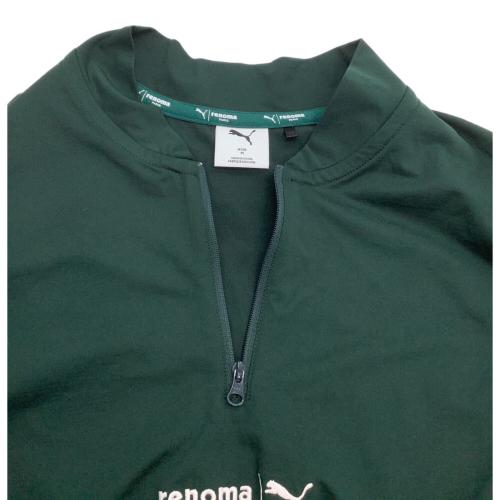 PUMA (プーマ) バックプリント 1/4ジップ ジャケット ゴルフウェア(トップス) 638366 メンズ SIZE M グリーン