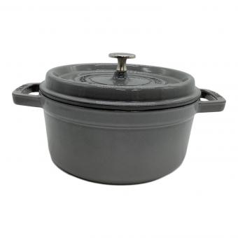 Staub (ストウブ) 両手鍋 約22cm グレー ピコココットラウンド