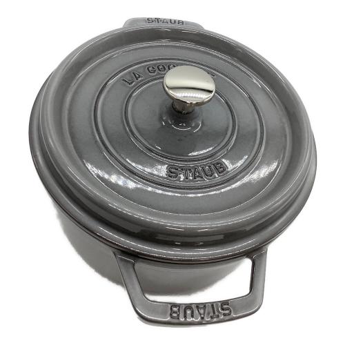 Staub (ストウブ) 両手鍋 約22cm グレー ピコココットラウンド