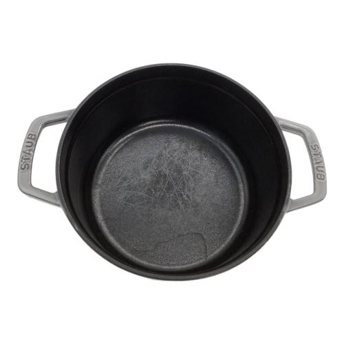 Staub (ストウブ) 両手鍋 約22cm グレー ピコココットラウンド