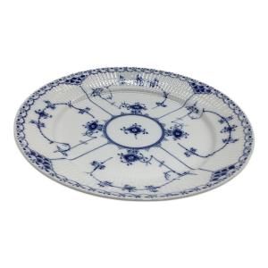 ROYAL COPENHAGEN (ロイヤル・コペンハーゲン) 大皿 27cm ブルーフルーテッド・ハーフレース