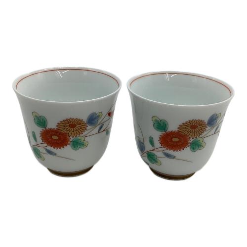 深川製磁 (フカガワセイジ) 香茶碗揃 菊小鳥