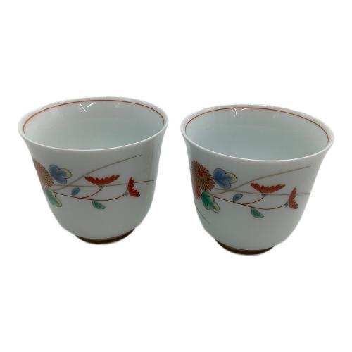 深川製磁 (フカガワセイジ) 香茶碗揃 菊小鳥