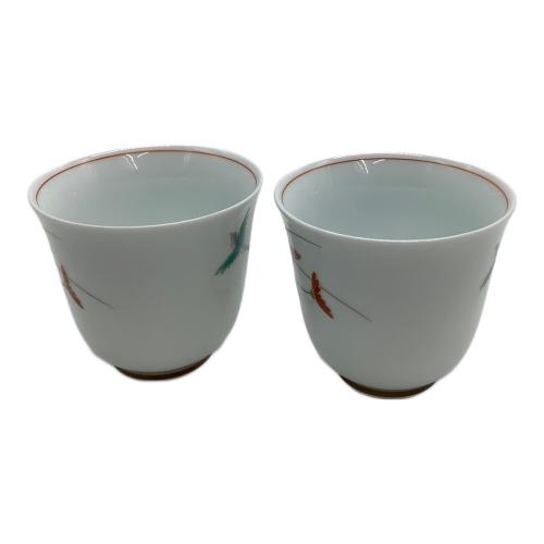 深川製磁 (フカガワセイジ) 香茶碗揃 菊小鳥