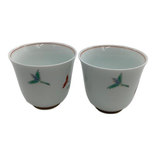 深川製磁 (フカガワセイジ) 香茶碗揃 菊小鳥