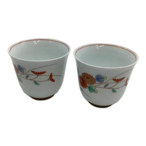 深川製磁 (フカガワセイジ) 香茶碗揃 菊小鳥