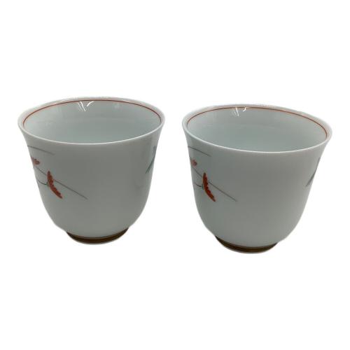 深川製磁 (フカガワセイジ) 香茶碗揃 菊小鳥