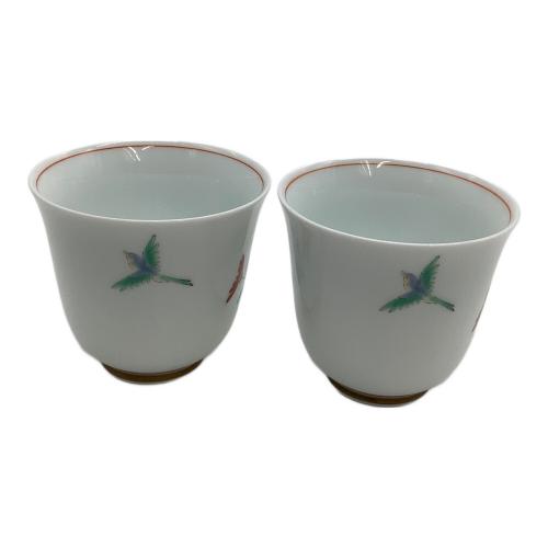 深川製磁 (フカガワセイジ) 香茶碗揃 菊小鳥