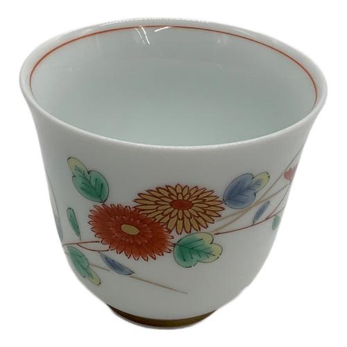 深川製磁 (フカガワセイジ) 香茶碗揃 菊小鳥