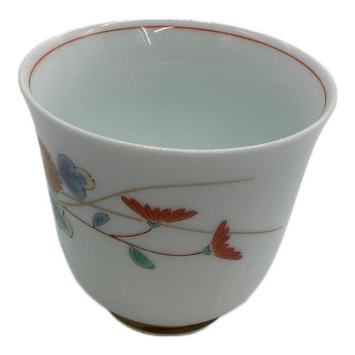深川製磁 (フカガワセイジ) 香茶碗揃 菊小鳥