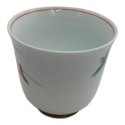 深川製磁 (フカガワセイジ) 香茶碗揃 菊小鳥