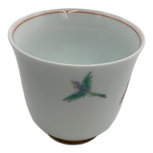 深川製磁 (フカガワセイジ) 香茶碗揃 菊小鳥