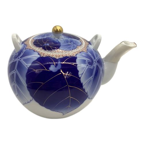 香蘭社 (コウランシャ) 茶器揃 愁海棠 染錦模様　急須 湯呑 5客セット