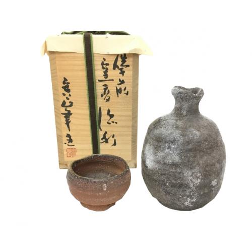備前焼 窯変徳利　好本宗峯