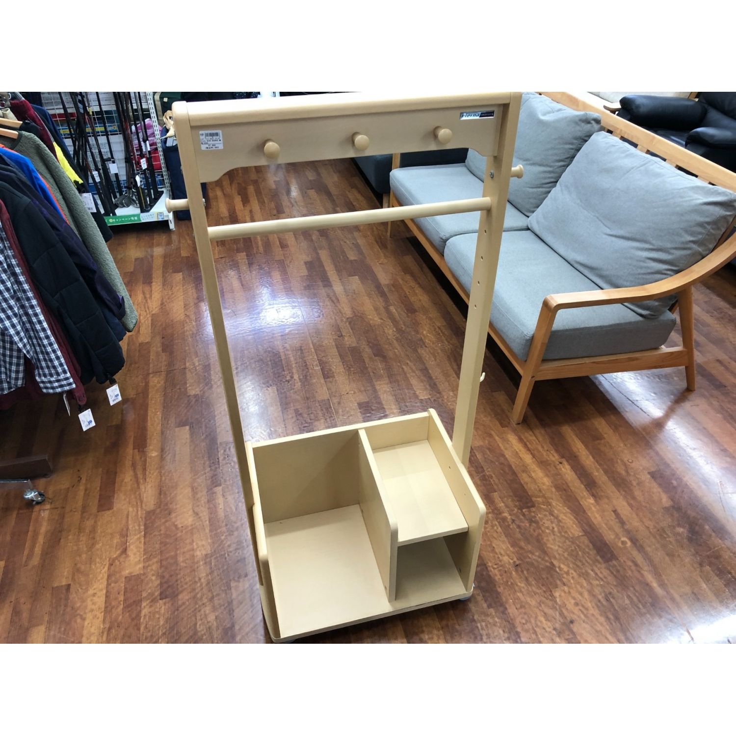 オカムラ ハンガーラック ナチュラル Study DESK 865RHG 参考16000