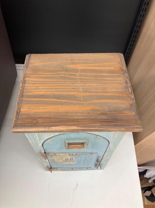 カントリー調マルチボックス 扉付 ブルー