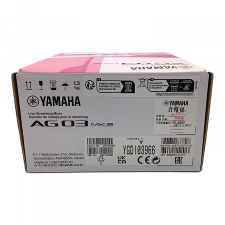 【再出品】Yamaha AG03 MK2 オーディオインターフェイス YAMAHA AG03 MK2 オーディオインターフェイス ミキサー
