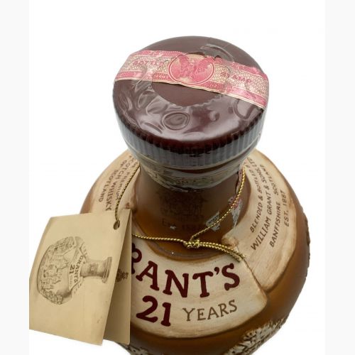 グランツ (GRANT'S) スコッチウィスキー 陶器ボトル 750ml 21年 未開封