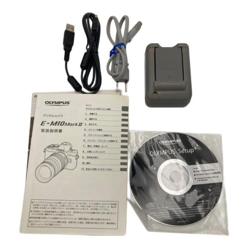 OLYMPUS (オリンパス) ミラーレス一眼レフカメラ ズームレンズセット OM-D E-M10 MARKⅡ 1720万画素 フォーサーズ 専用電池 ISO100～1600 約8.5コマ/秒 1/4000～60秒 BHKC88049