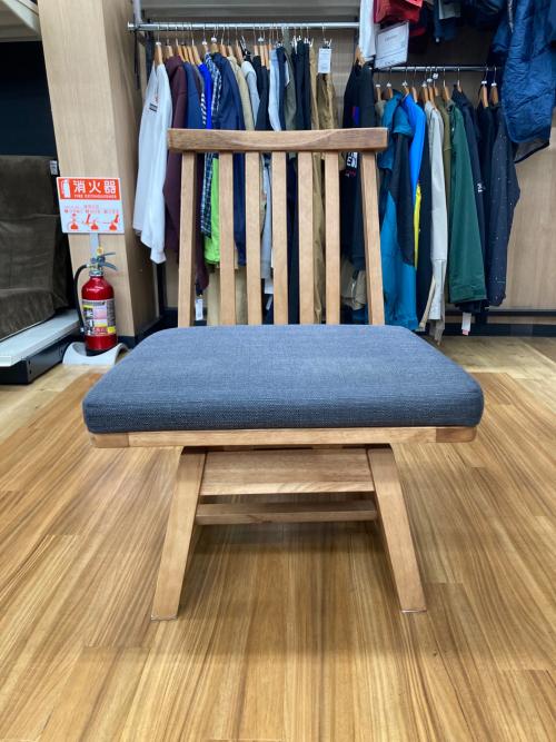 松田家具 (マツダカグ) 白王 回転式チェア ナチュラル×グレー