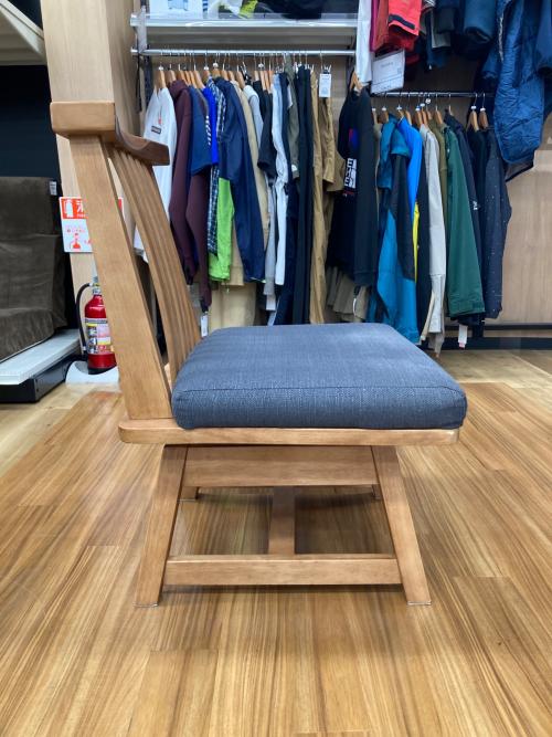 松田家具 (マツダカグ) 白王 回転式チェア ナチュラル×グレー