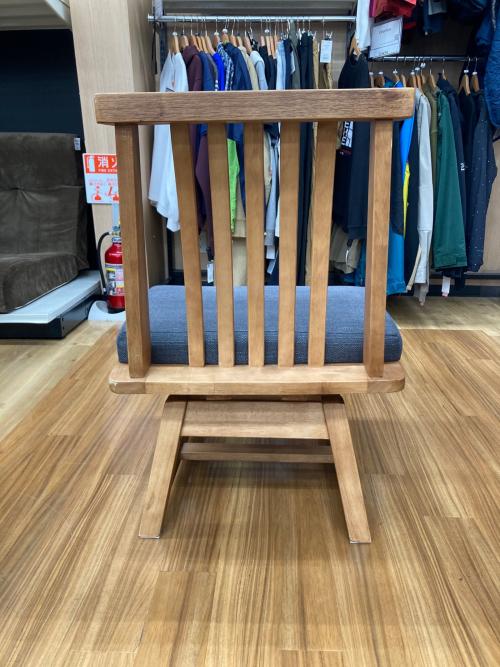 松田家具 (マツダカグ) 白王 回転式チェア ナチュラル×グレー 