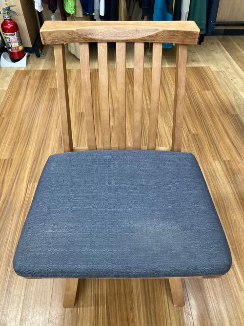 松田家具 (マツダカグ) 白王 回転式チェア ナチュラル×グレー