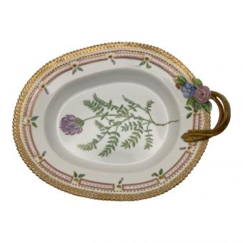ROYAL COPENHAGEN (ロイヤル・コペンハーゲン) ピクルスディッシュ 1985-1991年 裏面クッション材跡有 フローラダニカ レンゲソウ