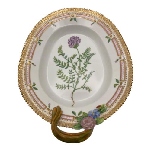 ROYAL COPENHAGEN (ロイヤル・コペンハーゲン) ピクルスディッシュ 1985-1991年 裏面クッション材跡有 フローラダニカ レンゲソウ